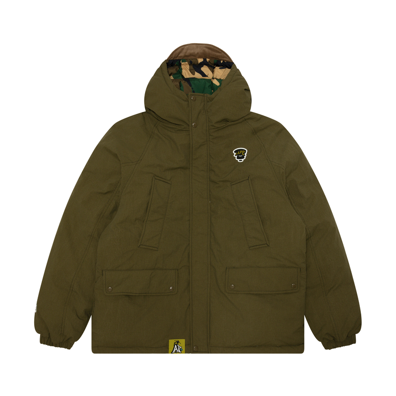 

Aape Пуховик с логотипом A Bathing APE, Brown Green GRH