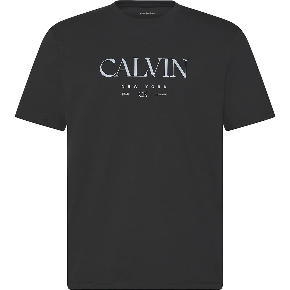 

Футболка с коротким рукавом Calvin Klein 20S с графическим принтом, черный