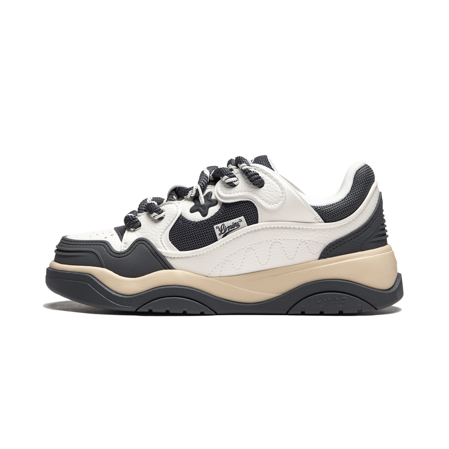 Li-Ning LiNing Zhi Cheng 2.0 Low-Top Skateboard Shoes мужские черно-белые — фото 3