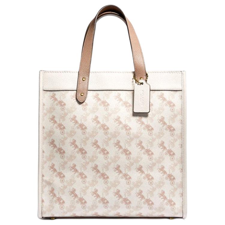 

Сумка-шоппер Field Canvas With Leather, переносная сумка через плечо, наплечная сумка Tubas женская белая COACH