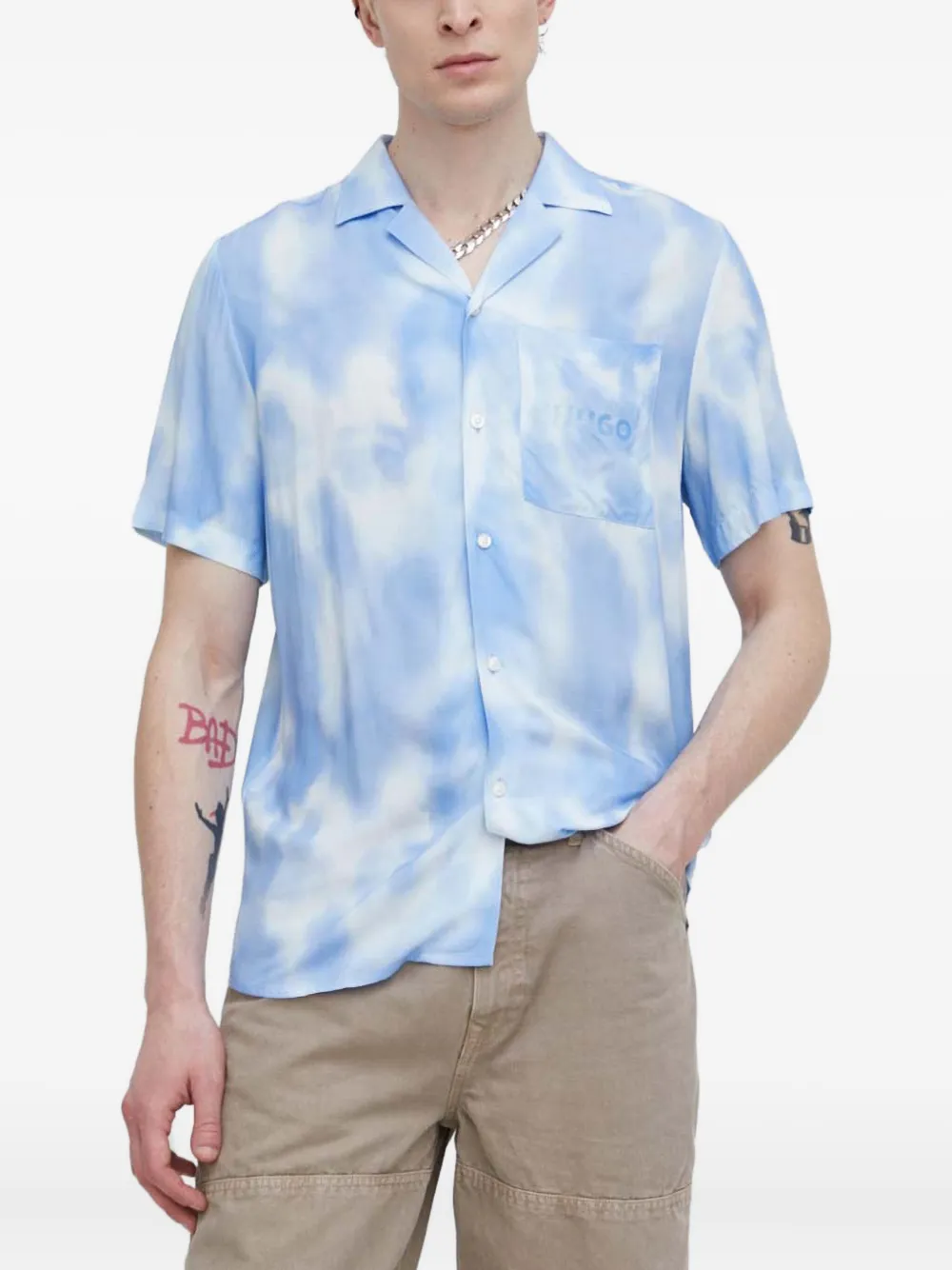 

Рубашка с карманом Hugo, синий