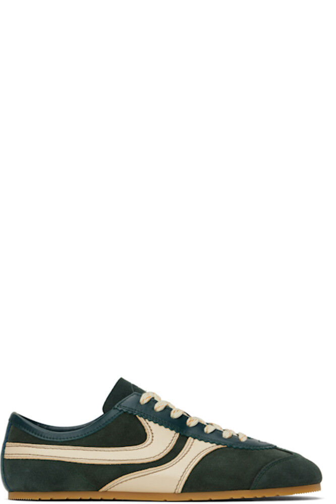 

Зеленые замшевые кроссовки Dries Van Noten