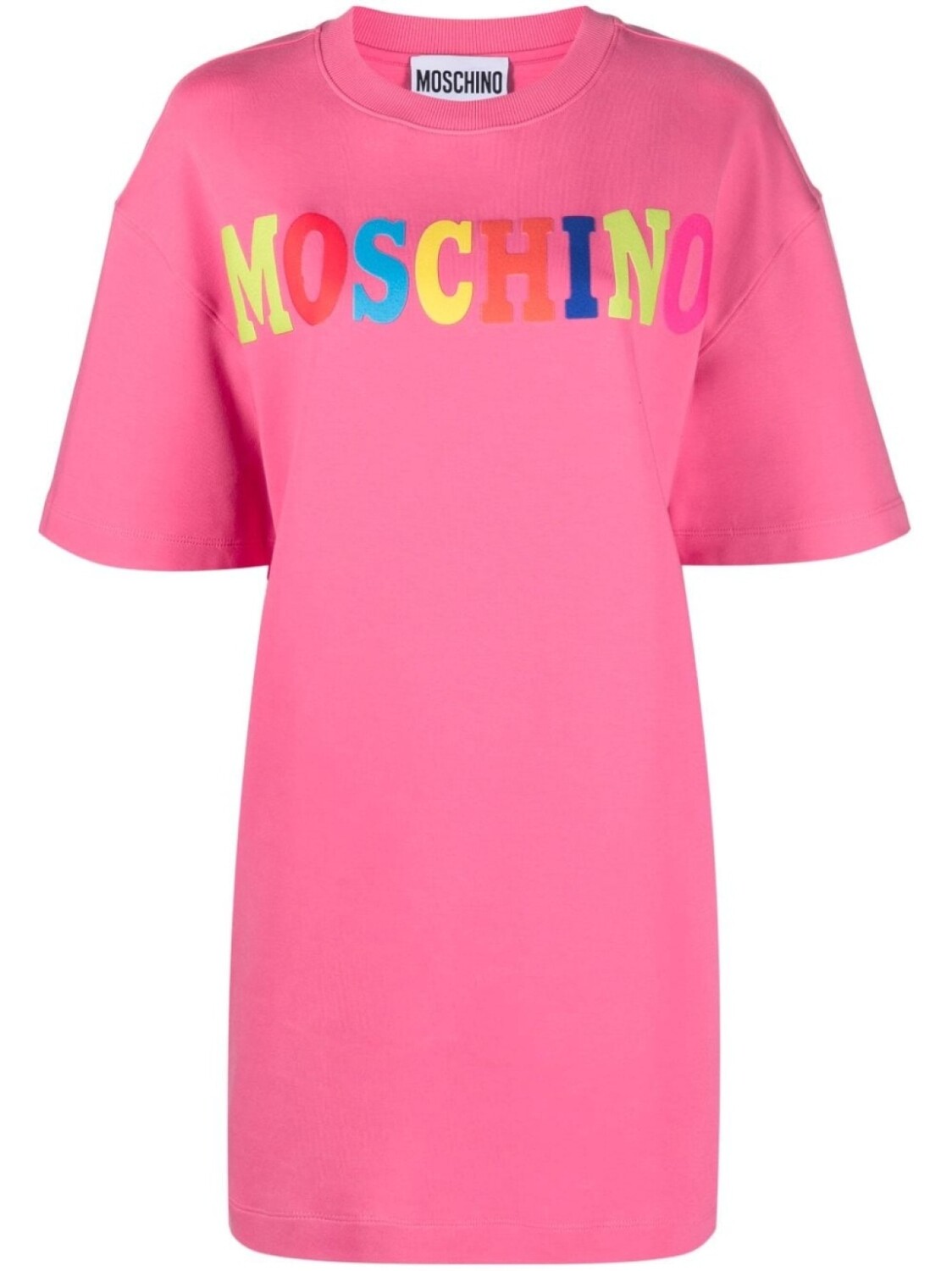 

Moschino платье-футболка с логотипом, розовый