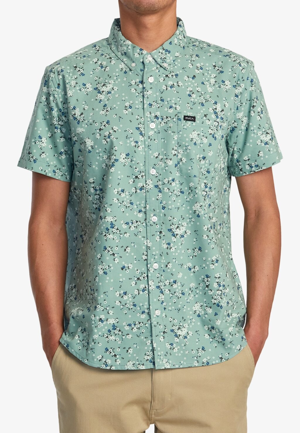 

Рубашка THATLL DO PRINT MANCHES COURTES RVCA, цвет Mottled Green
