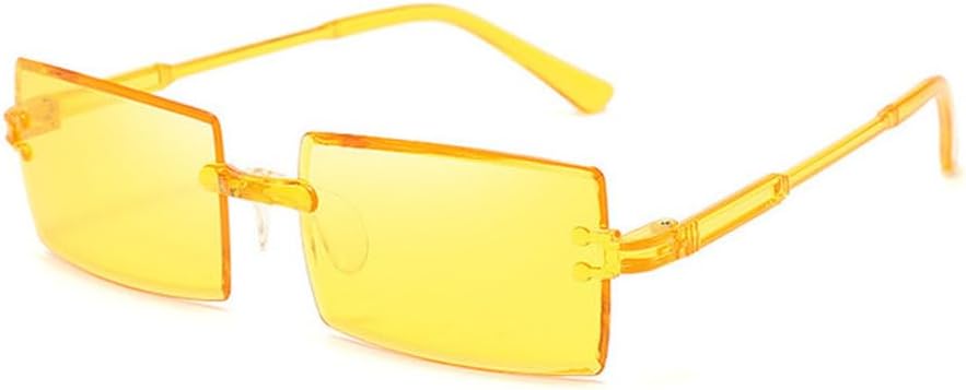 

Ретро солнцезащитные очки для женщин, без оправы, градиентные солнцезащитные очки, модные солнцезащитные очки с оригинальными линзами, женские очки без оправы HVTVTLA, Nocturnal Yellow