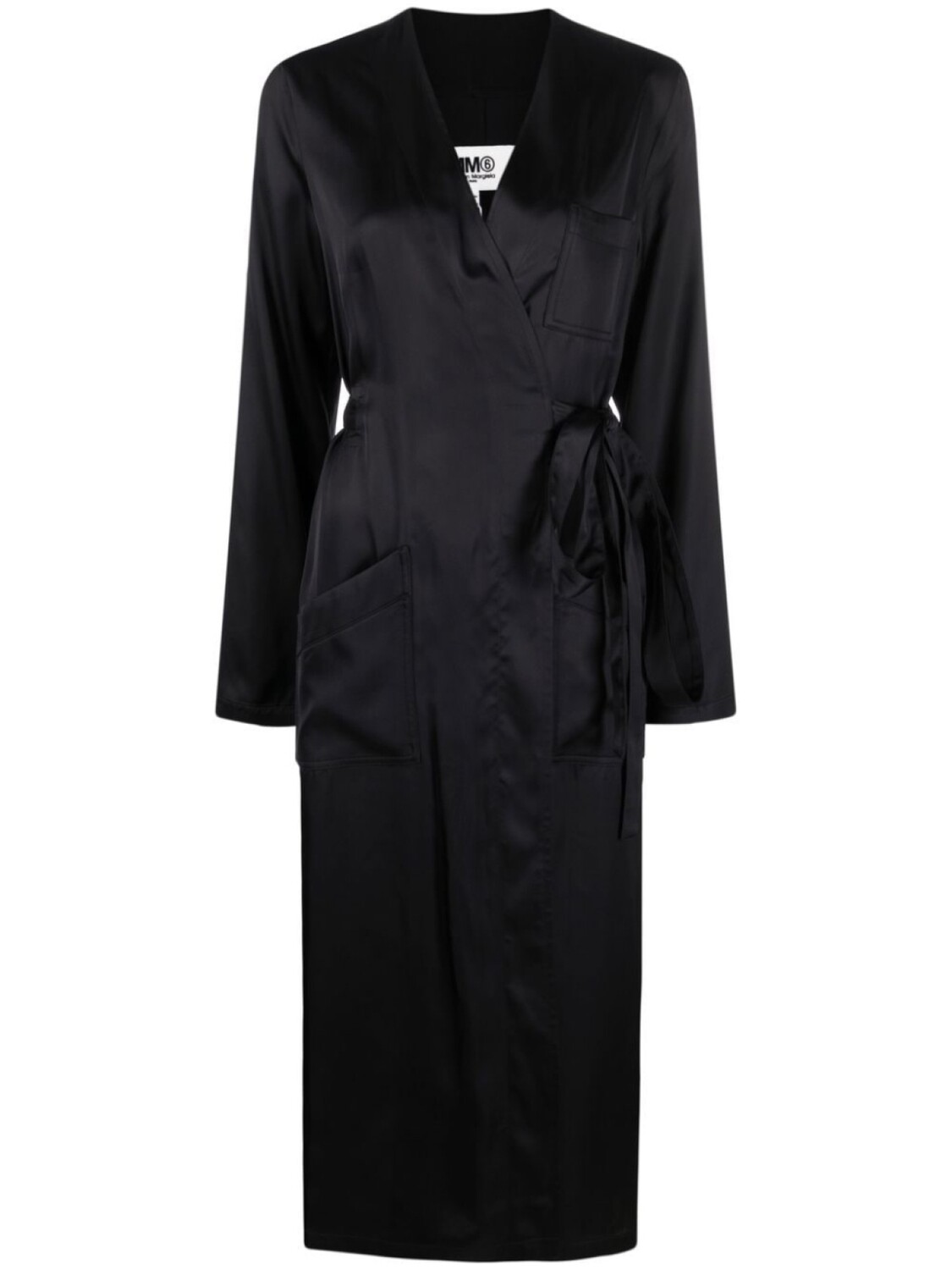 

MM6 Maison Margiela атласное платье миди, черный