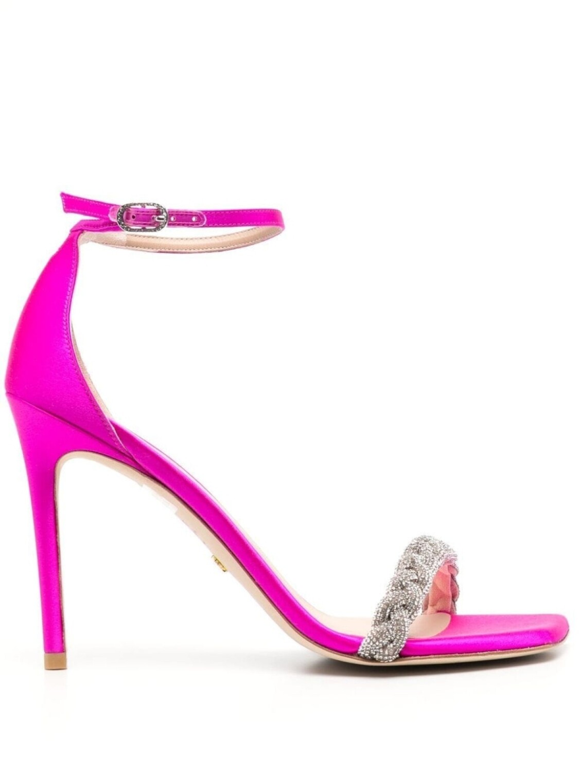 

Stuart Weitzman босоножки с кристаллами, розовый