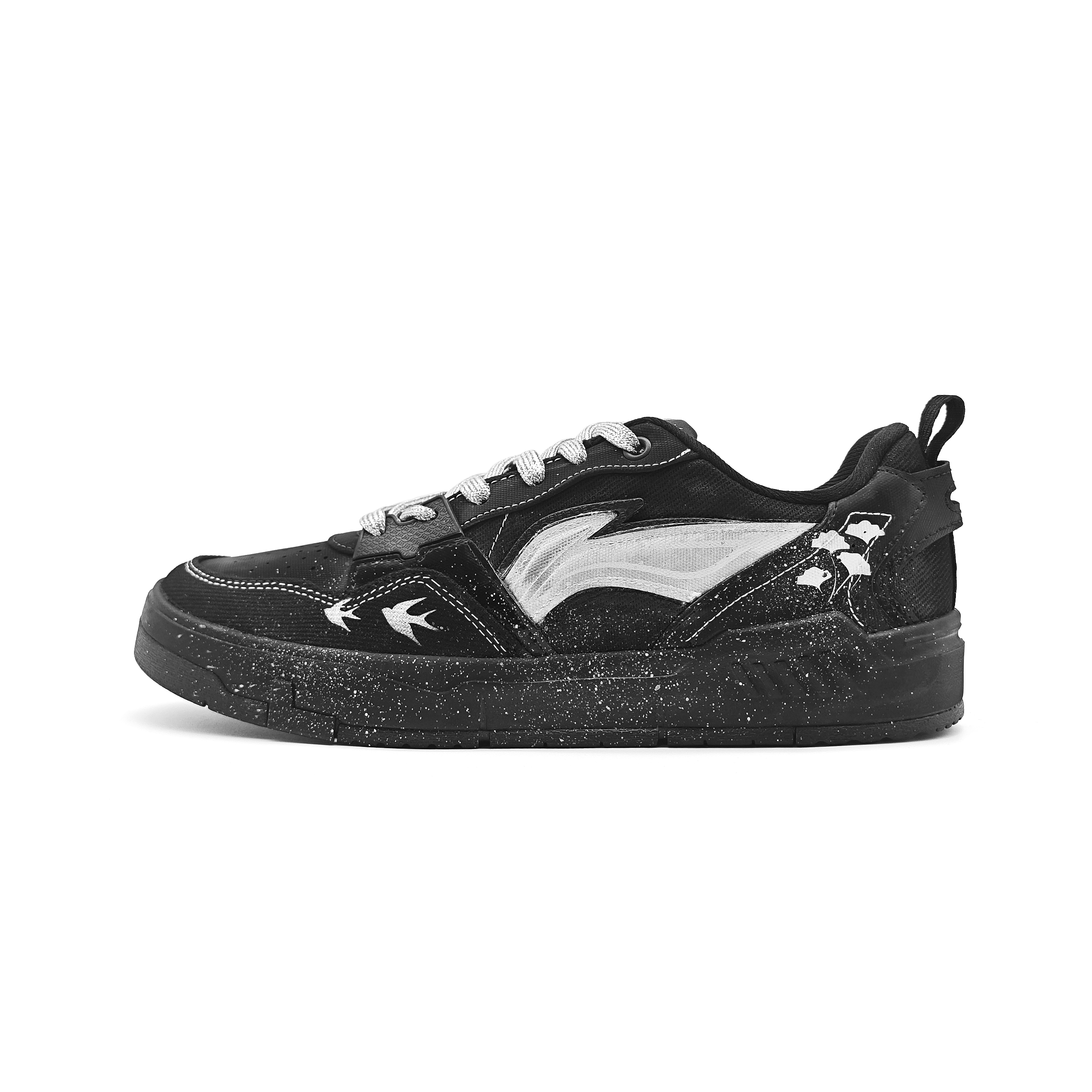 

Кроссовки для скейтбординга Yuan Chu, низкие, мужские, черно-серебристые LINING, Black