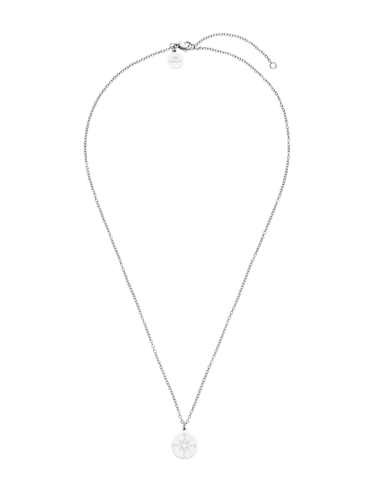 

PURELEI Колье с компасом, 50 см, серебро
