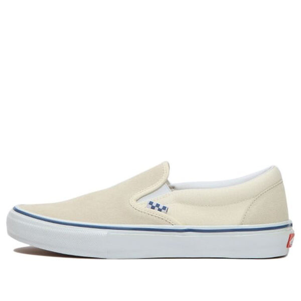 

Кроссовки skate slip-on 'checkerboard - off white' Vans, хаки