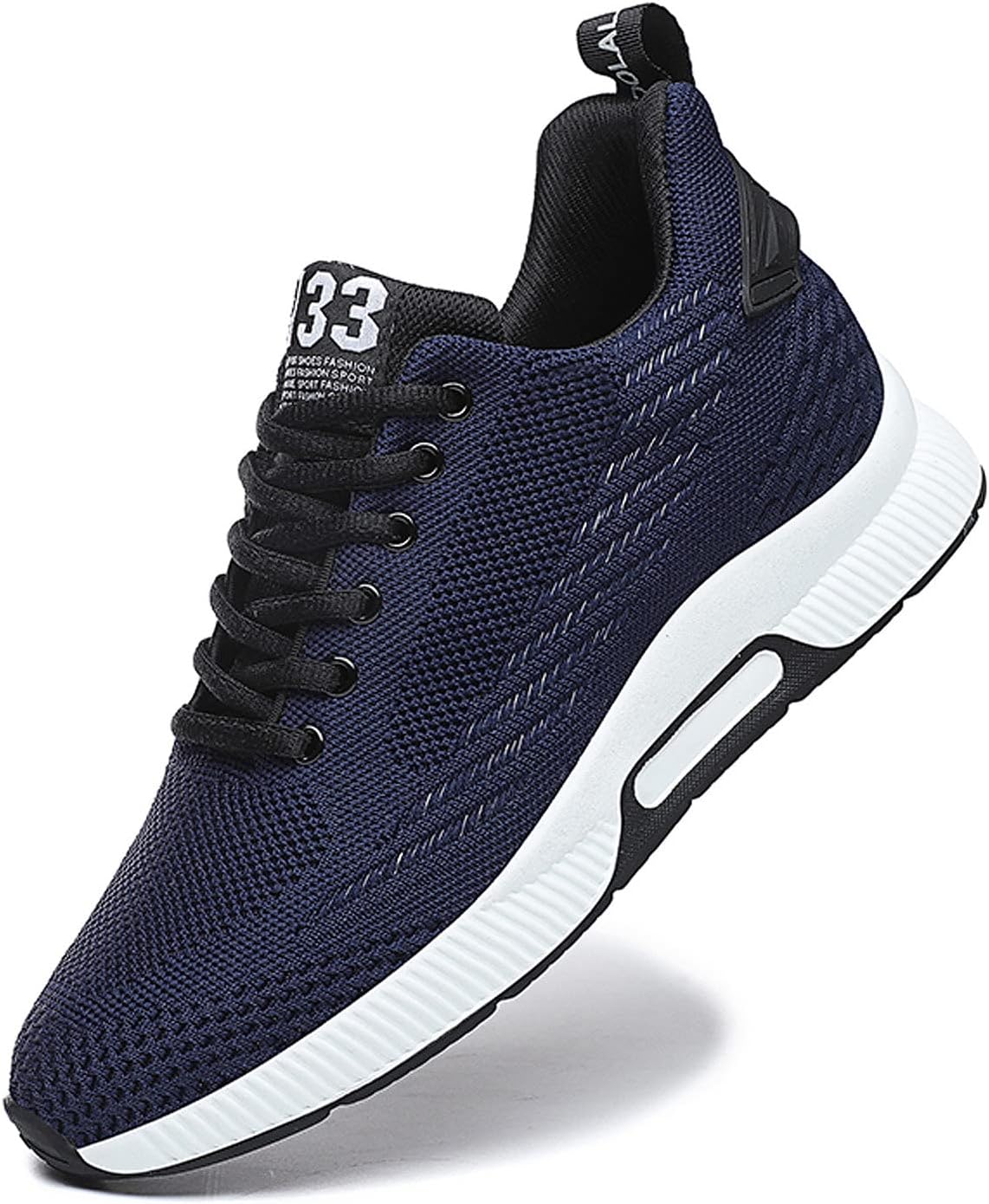 

Кроссовки FLIOZY с подъемом на 6 см для мужчин, невидимая вставка для увеличения роста, спортивные кроссовки на шнуровке, повседневная обувь для прогулок, синий