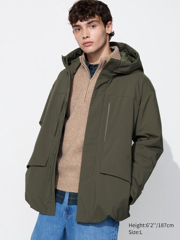 

Парка из гибридного пуха Uniqlo, зеленый