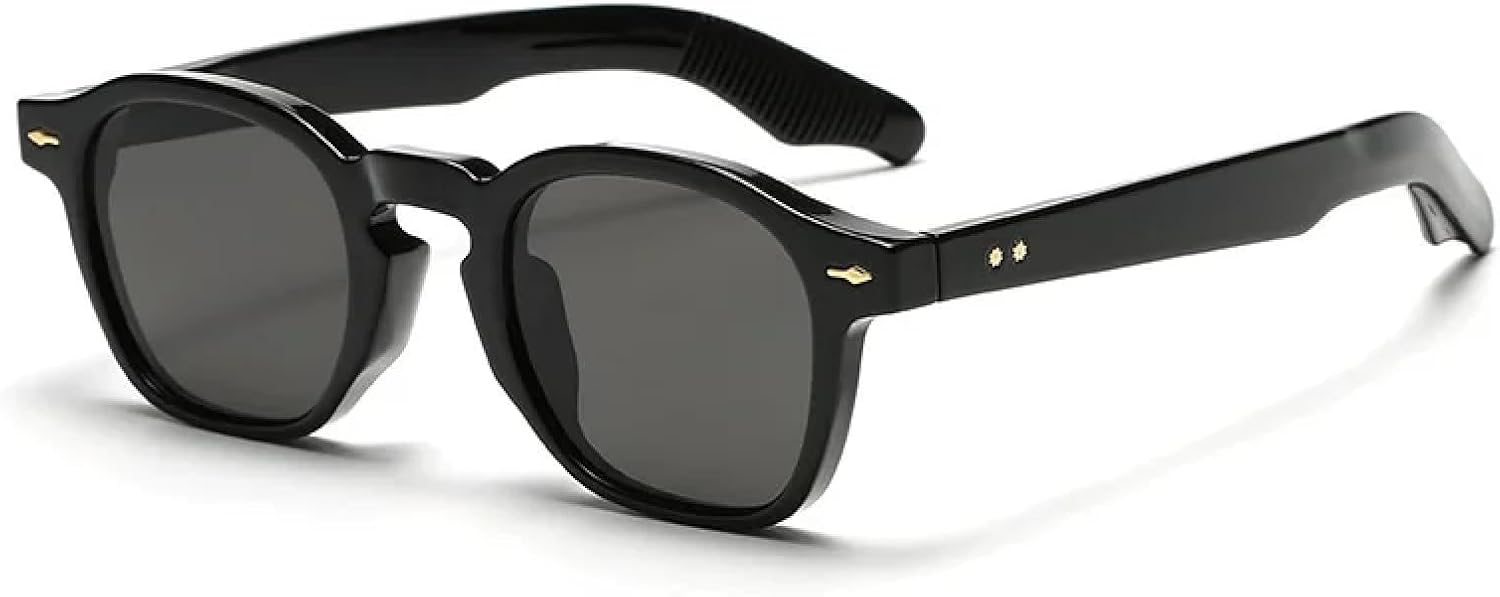 

Солнцезащитные очки с защитой UV400 | Прозрачная оправа с заклепками в стиле панк | Для женщин и мужчин | Для занятий спортом на открытом воздухе и вождения DSVIGF, Black