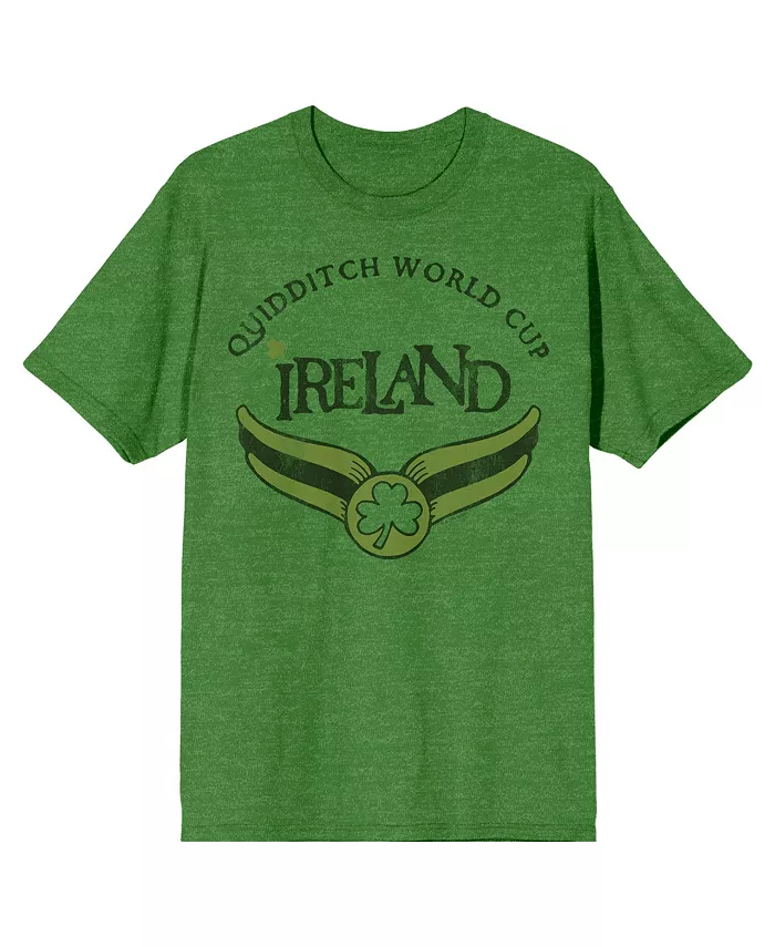 

Мужская футболка с коротким рукавом и круглым вырезом Quidditch World Cup Ireland Green - XXL Harry Potter, зеленый
