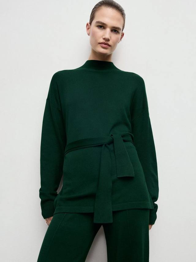 

Вязаный свитер Vieiri с высоким воротником Mango, Dark Green