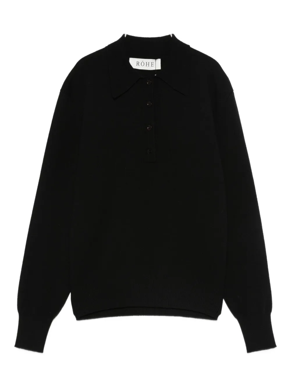 

Вязаный топ-поло Róhe, черный