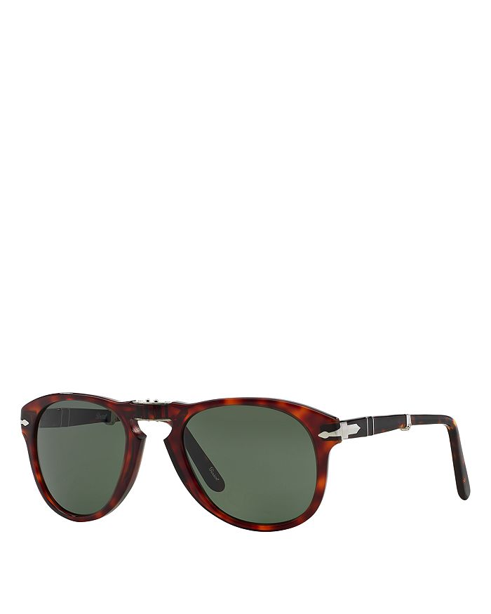 

Складные круглые солнцезащитные очки, 54 мм Persol, коричневый