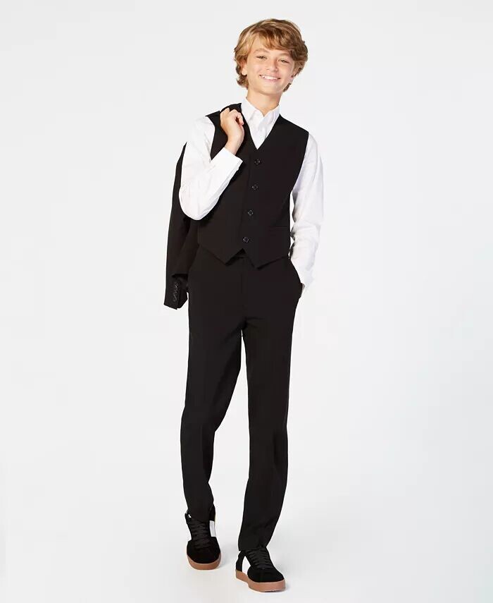 Большие мальчики Slim Fit Stretch костюм Раздельные Calvin Klein, синий — фото 3