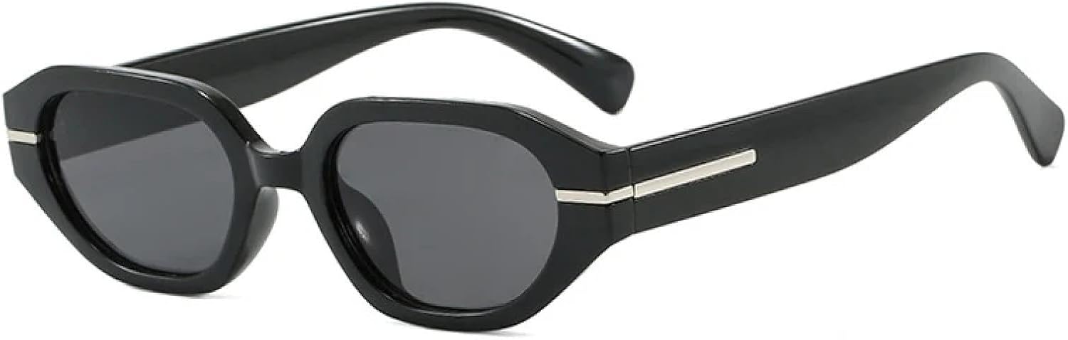 

Винтажные маленькие солнцезащитные очки «кошачий глаз» для женщин, роскошные мужские модные очки для активного отдыха, путешествий и вождения, защита от УФ-излучения UV400 TKKTLLT, Black Gray