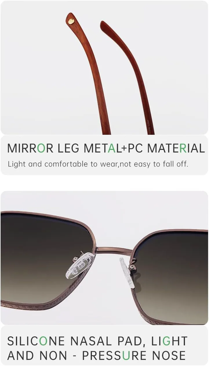 

Солнцезащитные очки в стиле ретро с дужками под дерево – нейтральный дизайн в стиле ретро | Поляризованные линзы для вождения на открытом воздухе Gksbnck, C4