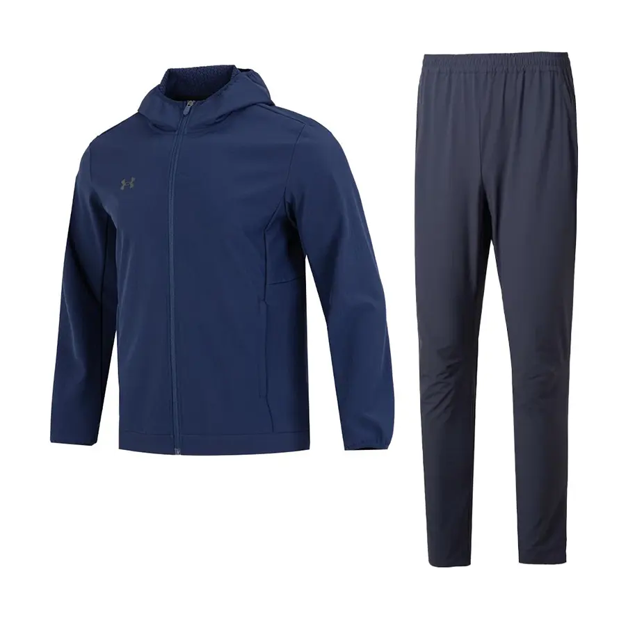 

Повседневный спортивный костюм мужской Under Armour, комплект (темно-синий верх + серо-голубые низ)