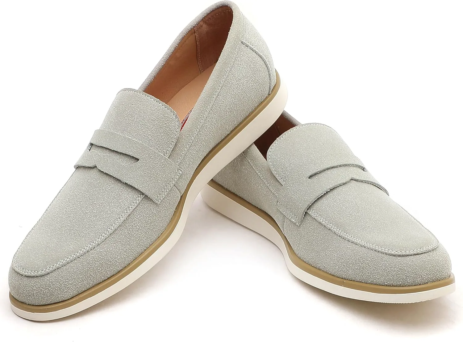 

Мужские повседневные лоферы и слипоны для ежедневных поездок, удобные хлопковые туфли, легкие, с нескользящей подошвой, пенни-туфли для мужчин XQWFH, серый