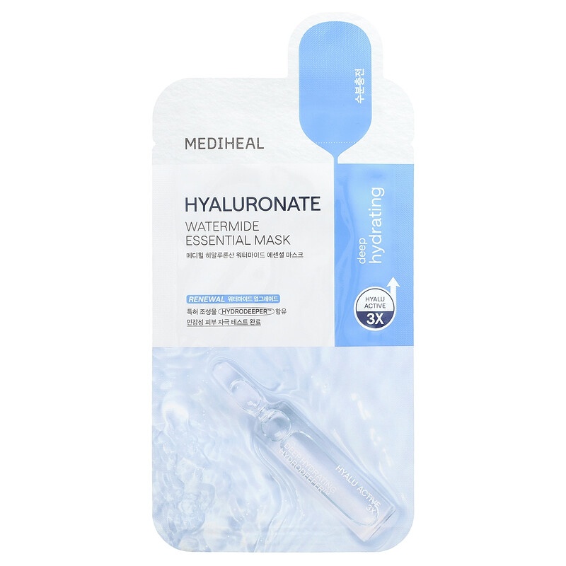 

MEDIHEAL, Маска для красоты с гиалуронатом и водой, 1 шт., 24 мл (0,81 жидк. Унции)