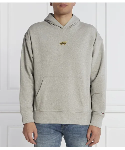 

Фирменная толстовка с капюшоном Regular fit Tommy Jeans, серый
