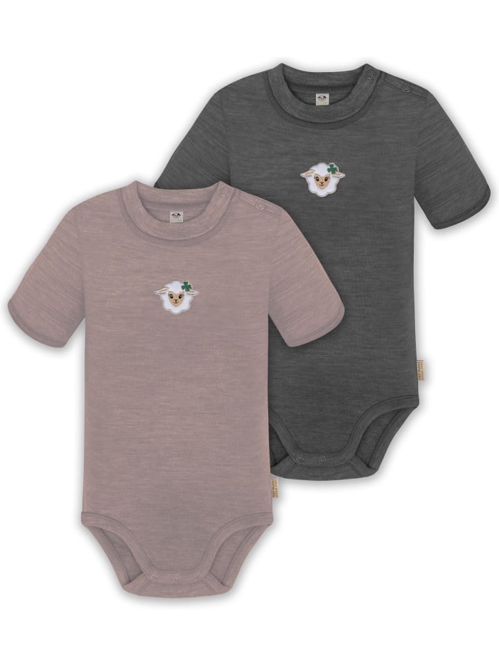 

Normani Outdoor Sports Комплект из 2 детских боди из мериносовой шерсти розового/антрацитового цвета