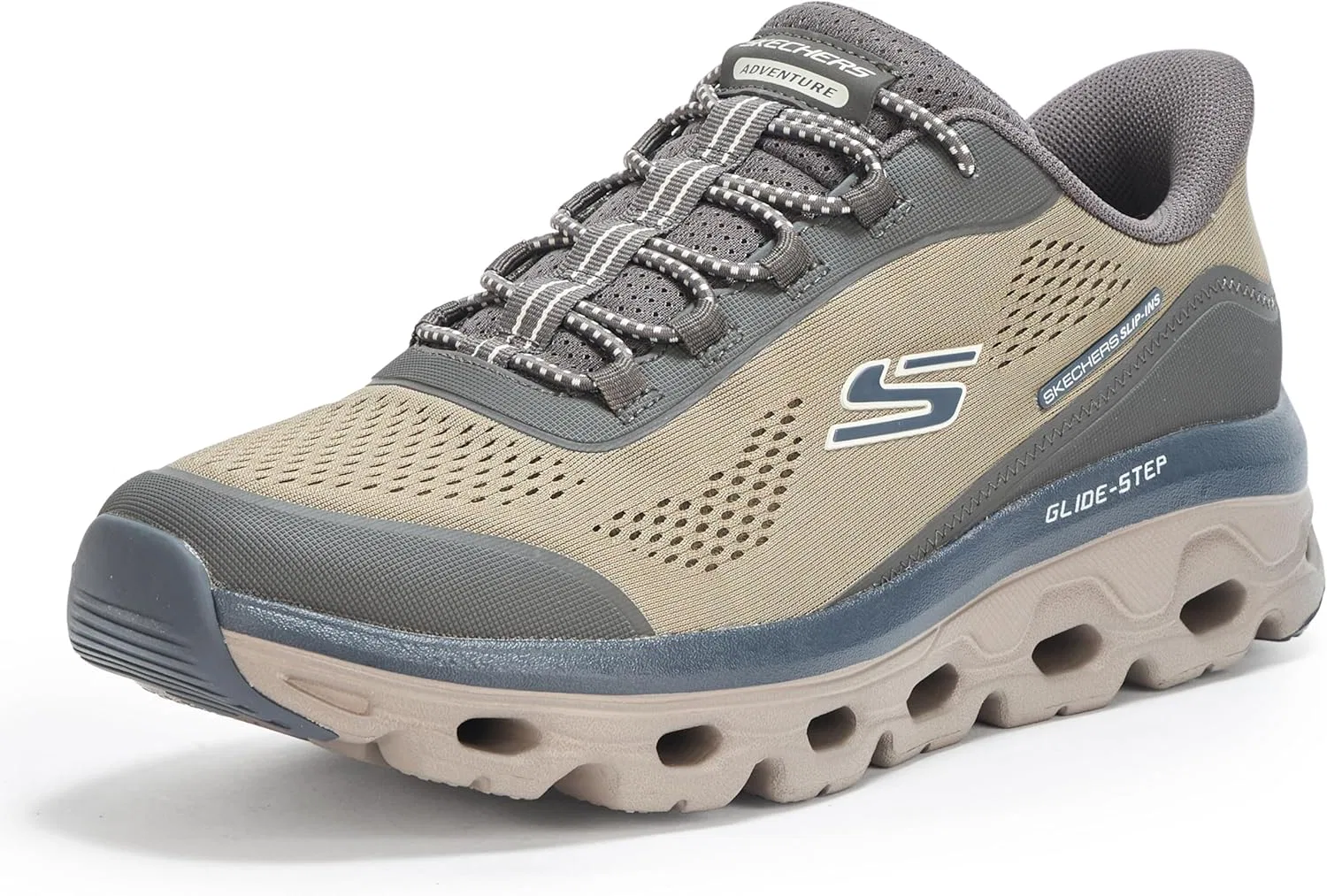 Слипоны Skechers Herren Gleit-Step-Sohle, Freihändiger, Olive Leaf For Me Leaf It To Me