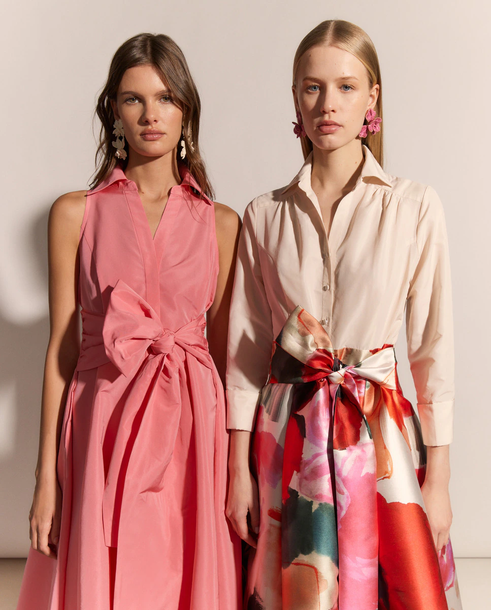 

Длинное платье-рубашка Woman Fiesta El Corte Inglés, коралловый