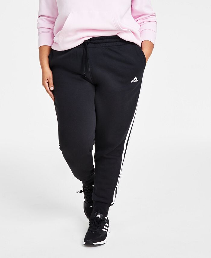 

Флисовые джоггеры с 3 полосками Plus Size Essentials adidas, черный
