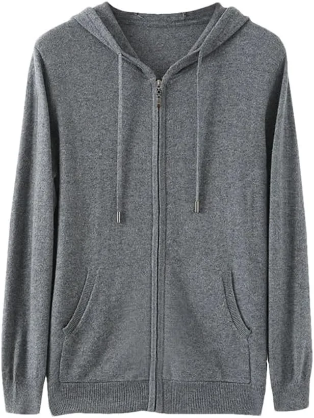 

Мужской кашемировый кардиган с капюшоном