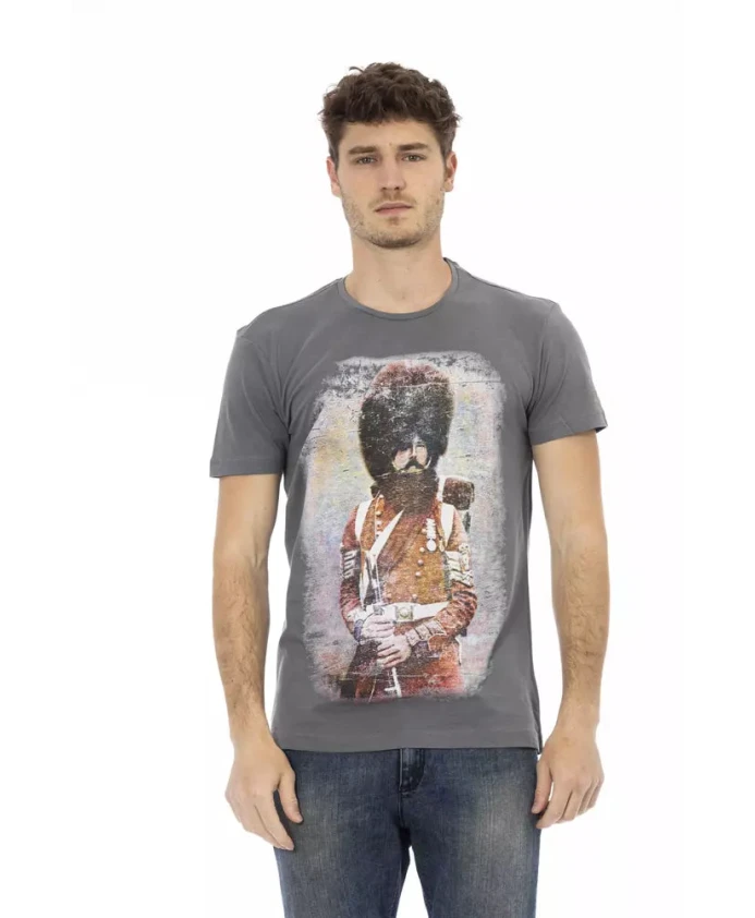 

Мужская футболка из серого хлопка Trussardi, серый