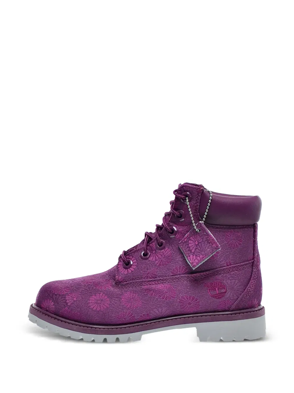 Сапоги женские 6 дюймов с цветочным принтом Timberland Kids, фиолетовый