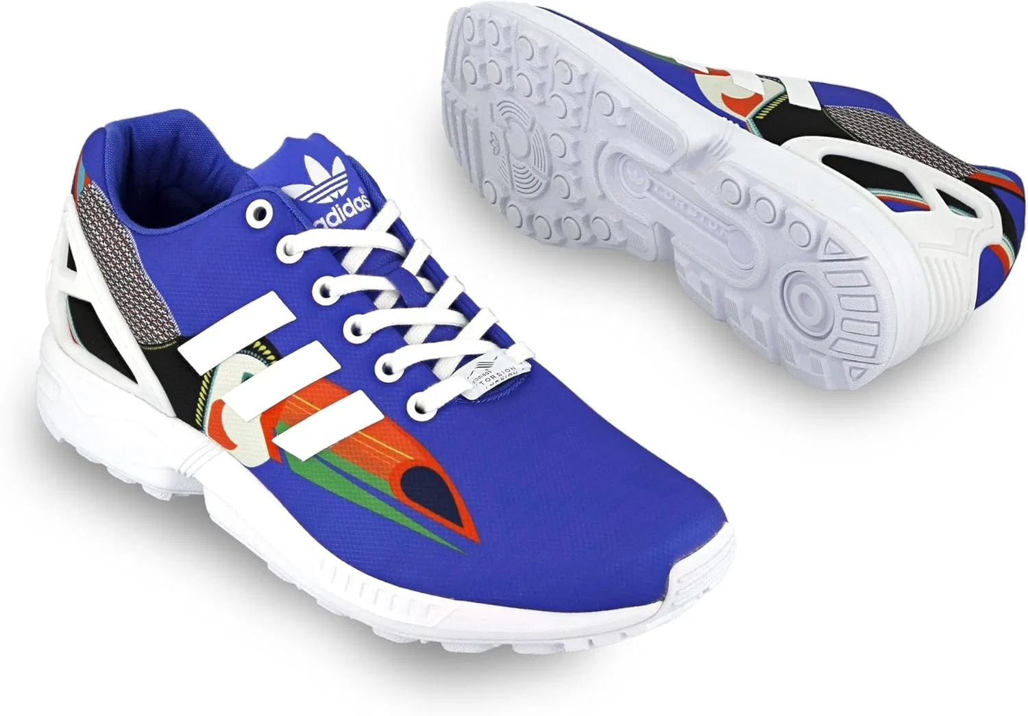 Женские кроссовки Adidas Zx Flux, Blue White — фото 4