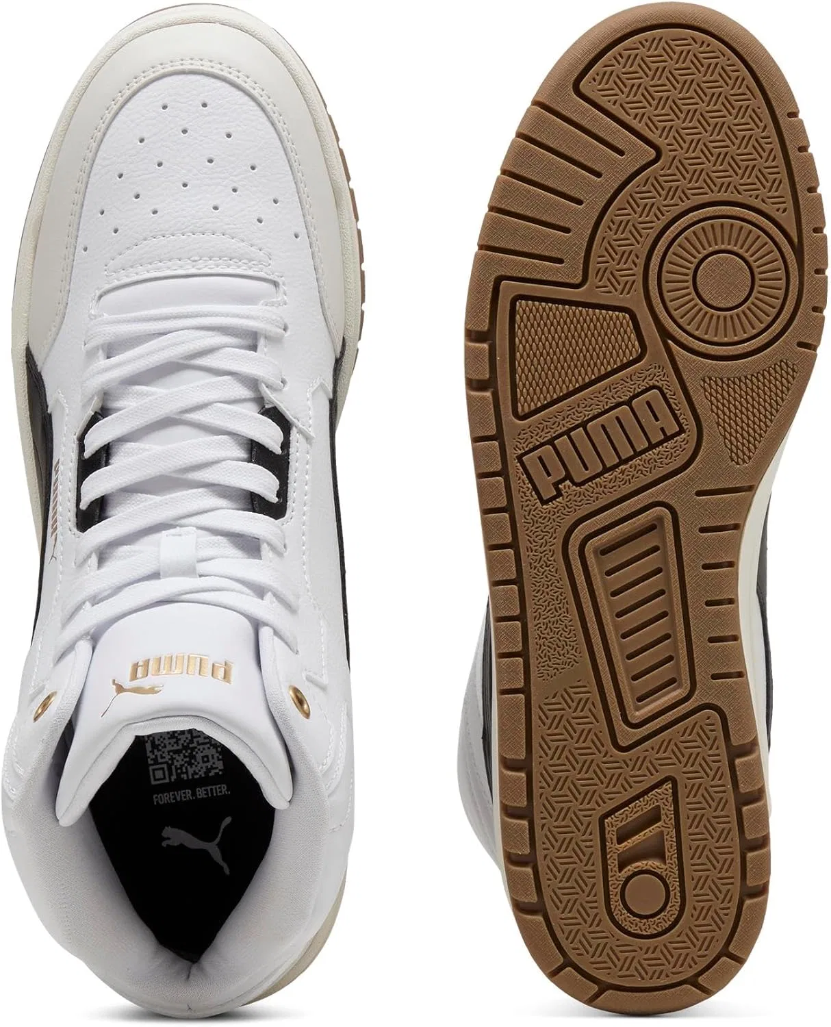Кроссовки Puma Unisex Shuffle Downtown Mid Trainers, Puma Weiß Puma Und Schwarz Dampfgrau — фото 4