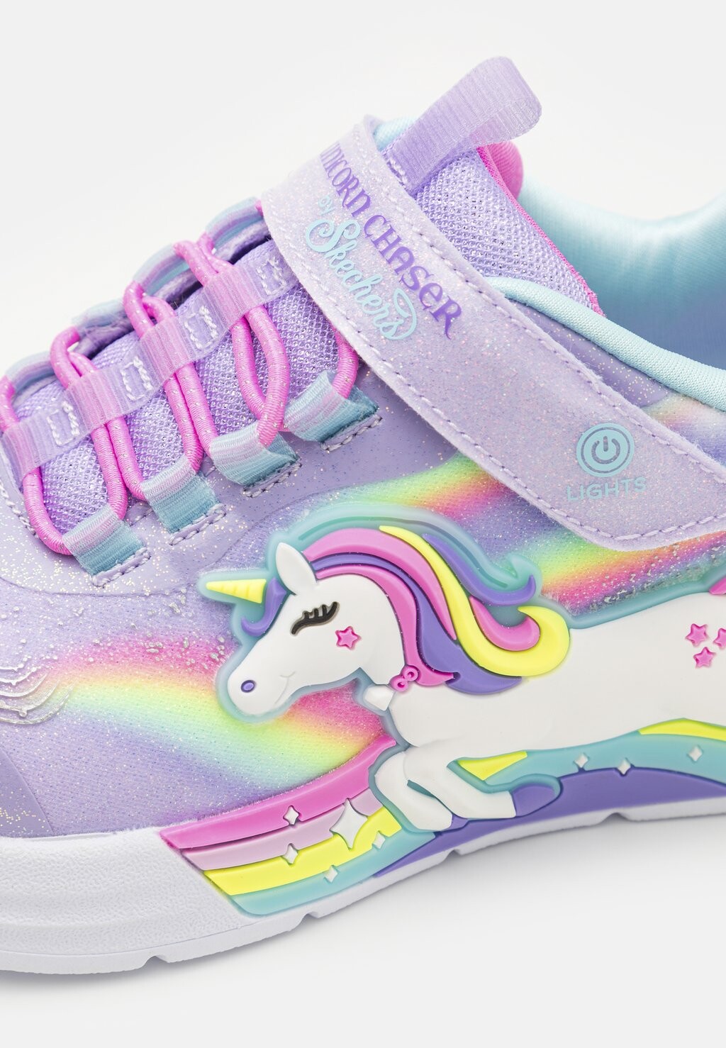 Кроссовки на шнуровке UNICORN CHASER Skechers, сирень — фото 4
