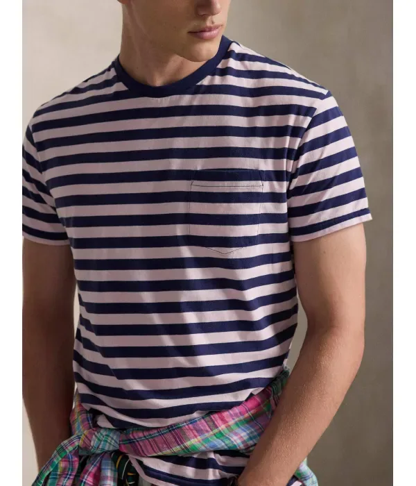 Футболка classic fit Polo Ralph Lauren, пудрово-розовый — фото 4