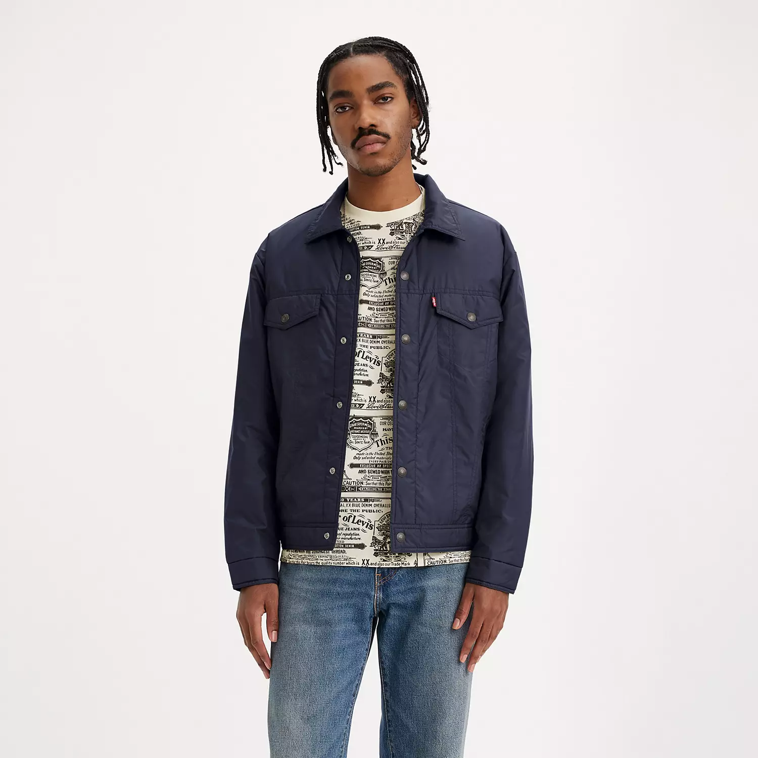 

Свободный крой утепленная куртка Trucker Levi's, цвет Peacoat - Blue, Синий, Свободный крой утепленная куртка Trucker Levi's, цвет Peacoat - Blue