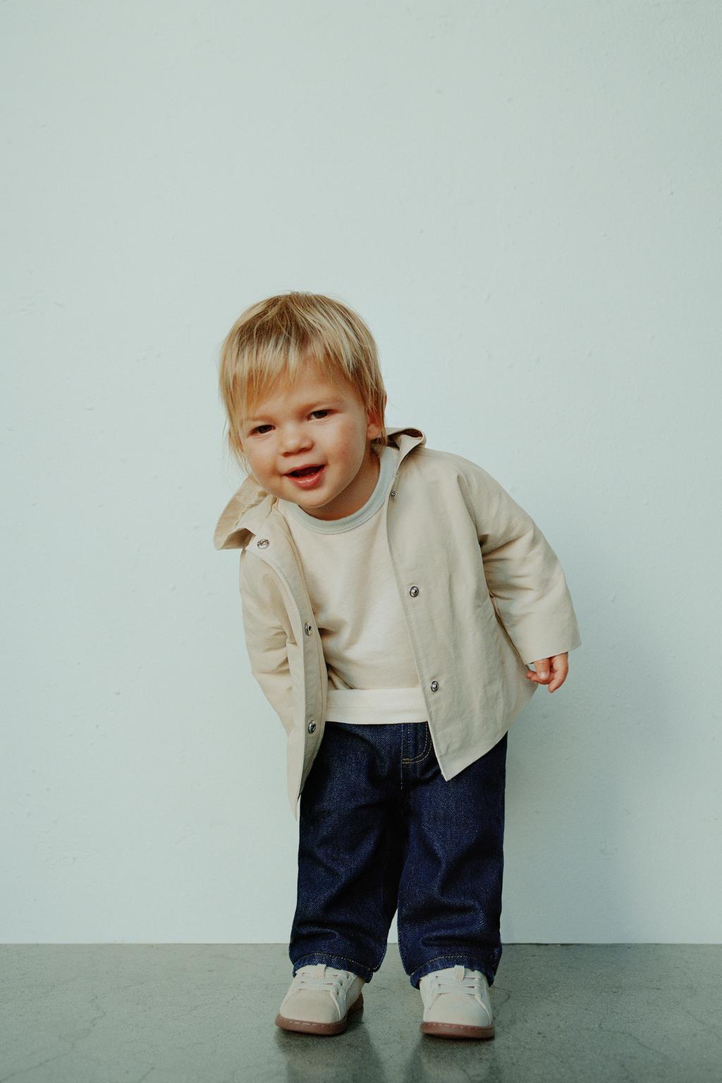 

Однотонная парка с капюшоном ZARA, экрю