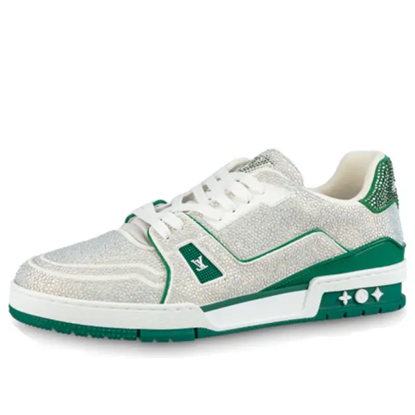 

Кроссовки trainer sneakers 'crystals white and green' Louis Vuitton, белый