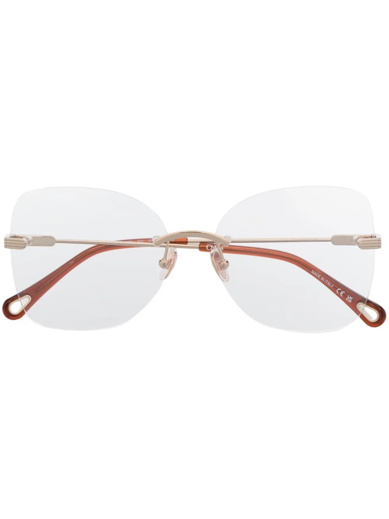 

Chloé Eyewear безободковые солнцезащитные очки в оправе 'бабочка', нейтральный