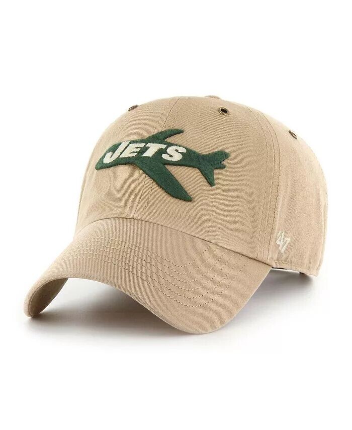 

Мужская регулируемая кепка цвета хаки New York Jets Overton Clean Up '47 Brand