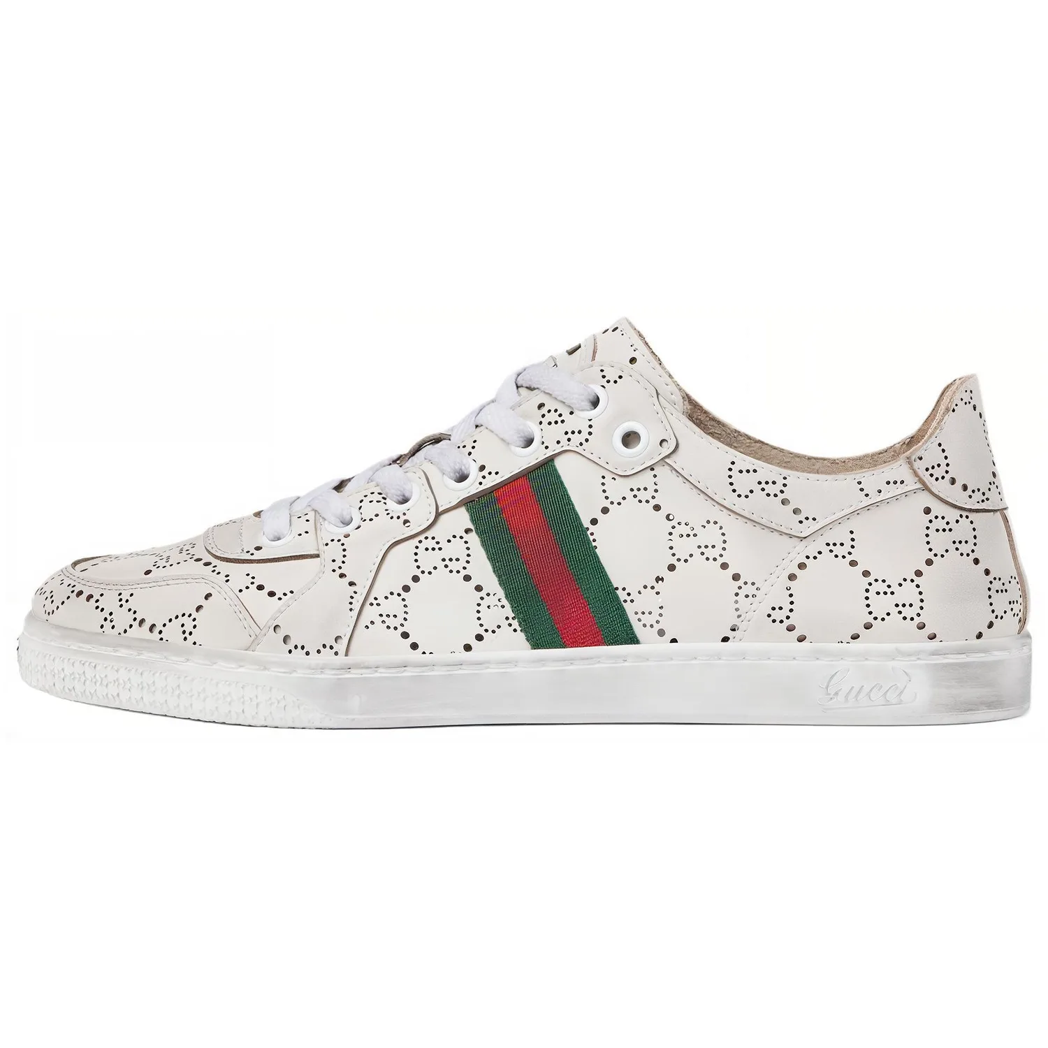GUCCI La Famiglia Leather Low top Skateboard Shoes мужские beige
