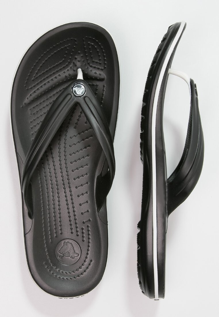 

Сандалии с Т-образным ремешком Flip Crocs, черный