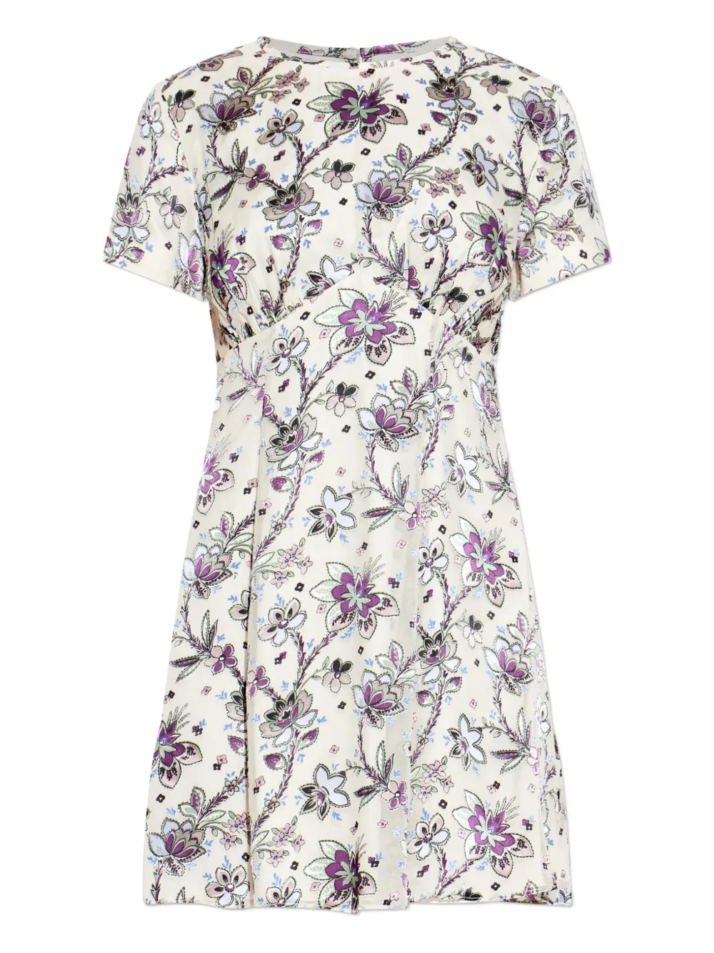 

Платье с короткими рукавами и цветочным узором Kate Spade, нейтральный
