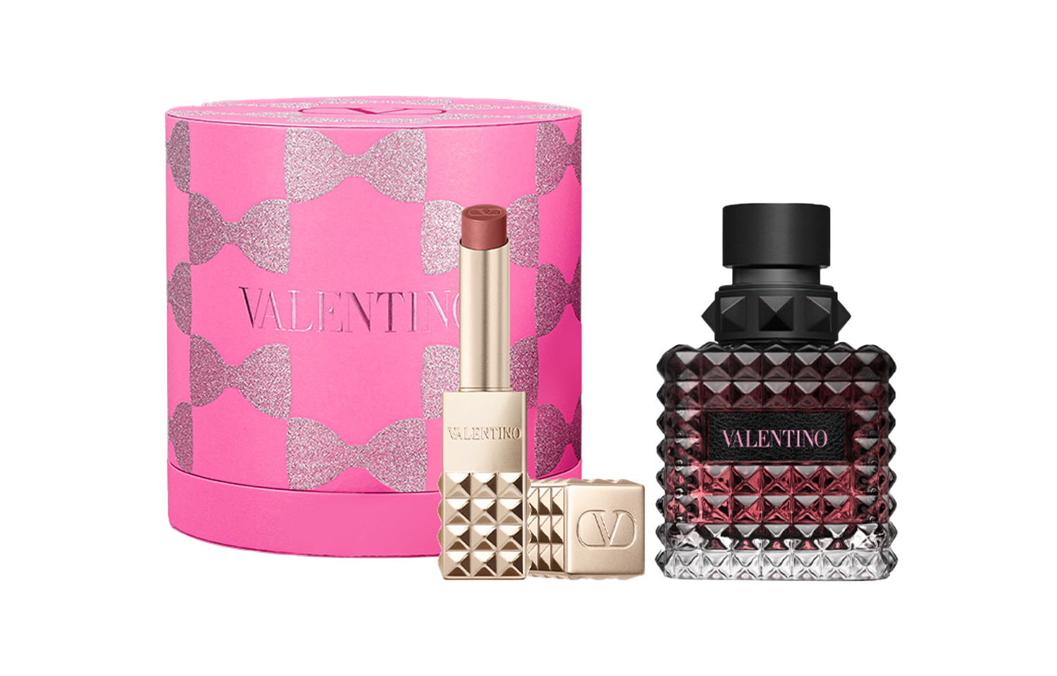 Valentino Adventure Miss+Rivet Mouth Red Box набор духов Eau De Parfum ваниль жасмин 50ml+2.3g — фото 2