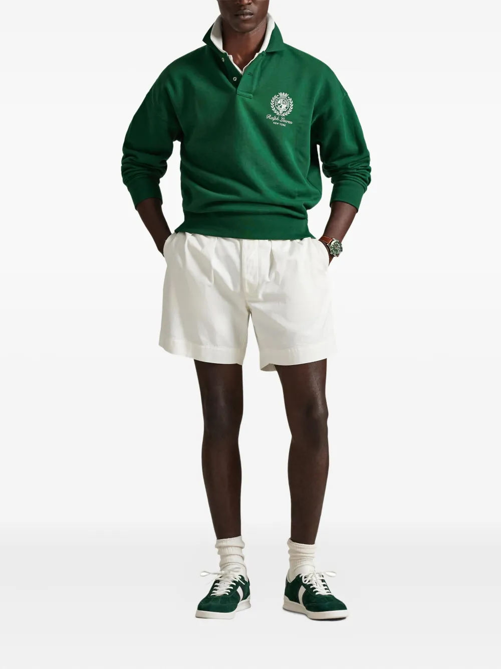 Толстовка с вышивкой Polo Ralph Lauren, зеленый — фото 2