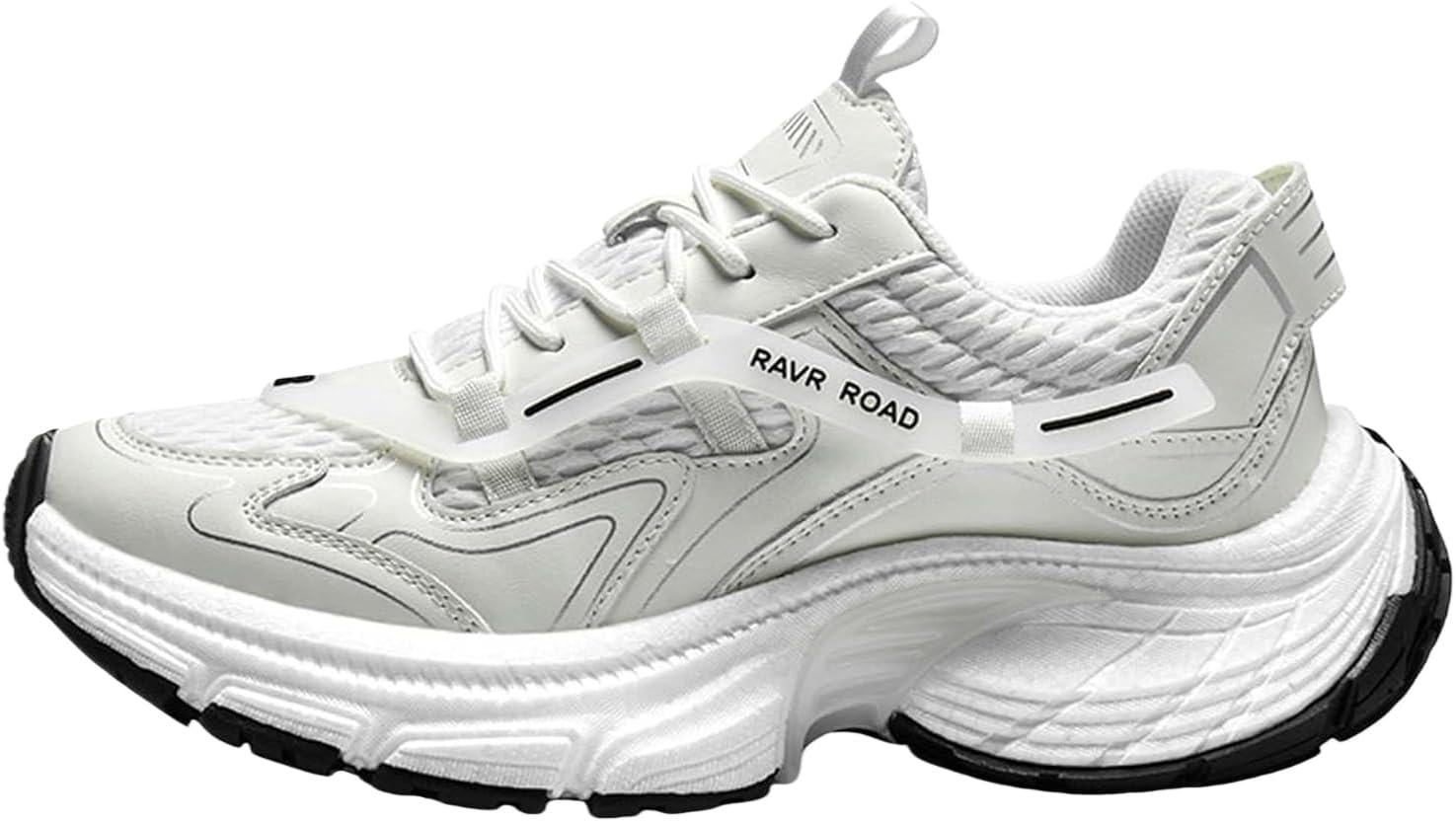 

Мужские большие модные кроссовки для бега на улице. Верх из дышащей сетки. Противоскользящая резиновая подошва. Подходят для туризма и фитнеса Clolinde, белый